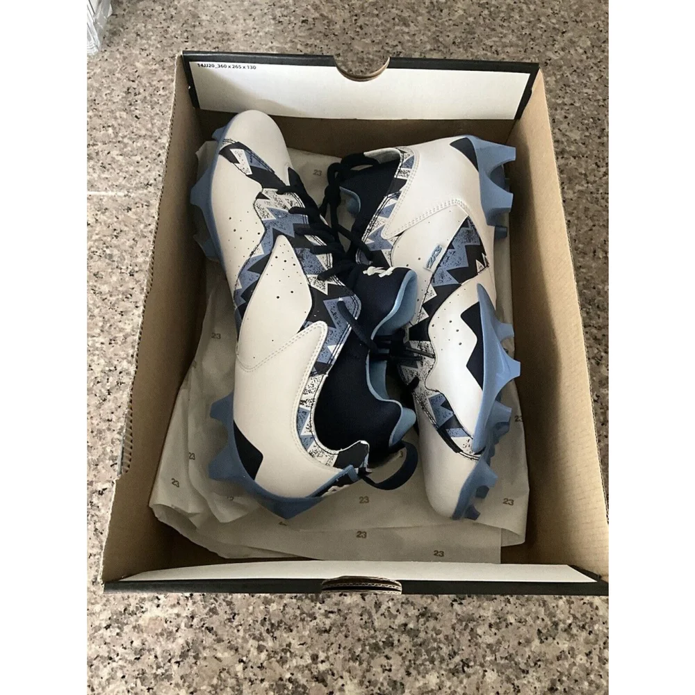 Nike Jordan 7 Low Vapor Edge UNC Player Exclusive Football Cleats Mens‎ Size 12